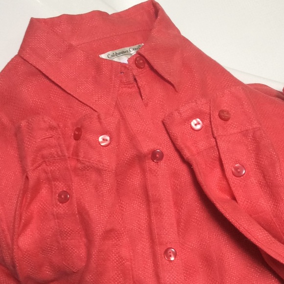 🔥 100% linen oversized shirt tunic top in Brick - Picture 3 of 8